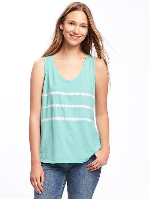 Old Navy Everywear Racerback Tank For Women - Tropical Plunge