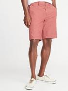 Old Navy Mens Ultimate Slim Built-in Flex Shorts For Men (10) Red Chambray Size 36w
