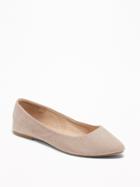 Old Navy Womens Sueded Pointy Ballet Flats For Women New Taupe Size 11