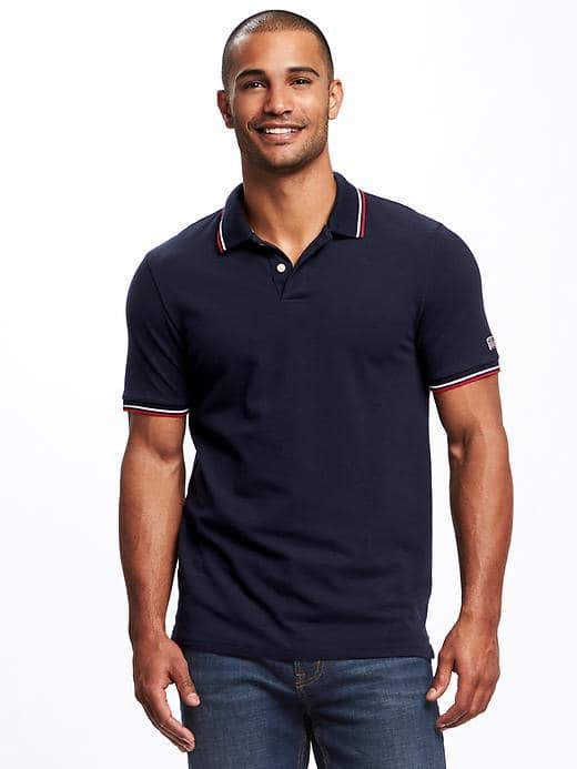 Old Navy Built In Flex Pro Polo For Men - The New Navy