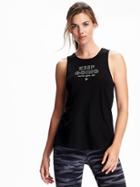 Old Navy Graphic Tank For Women - Black/white I