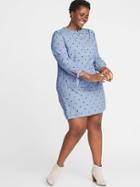 Plus-size Tie-sleeve Shirt Dress