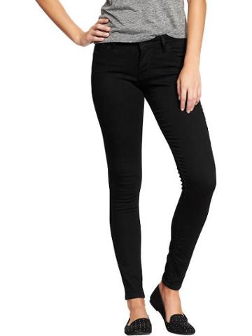 Old Navy Womens The Rockstar Mid Rise Skinny Jeans - Black Jack