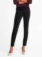 Old Navy Womens Mid-rise Pixie Velvet Ankle Pants For Women Black Size 20
