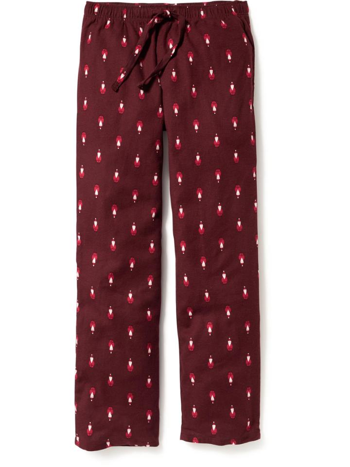 Old Navy Printed Flannel Pj Pants Size Xxl Big - Santa