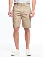 Old Navy Slim Built In Flex Ultimate Khaki Shorts For Men 10 - Pineapple