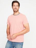 Old Navy Mens Vintage Ringer Pocket Tee For Men Robbie Red Size M