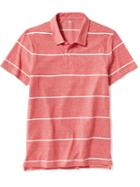Old Navy Short Sleeve Jersey Polo For Men - Right Said Red
