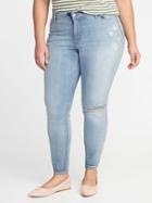 Old Navy Womens Secret-slim High-rise Plus-size Super Skinny Rockstar Jeans Light Wash Size 22