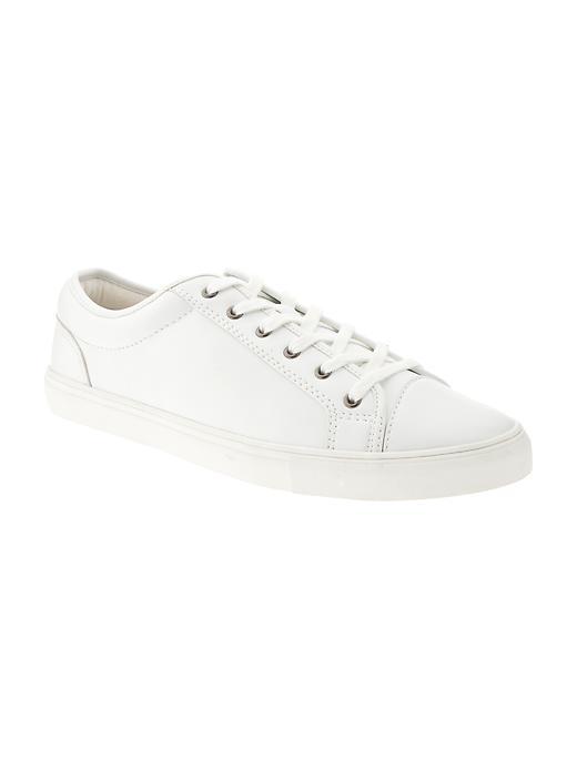 Old Navy Mens Faux Leather Classic Sneaker Size 10 - Bright White