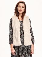 Old Navy Faux Fur Vest For Women - White Perfect