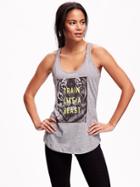 Old Navy Go Dry Cool Graphic Tank - Bright Lights Neo Poly
