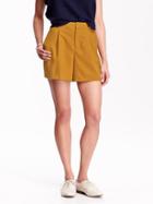 Old Navy Womens High Rise Twill Shorts 4 1/2&quot; Size 10 - Miners Gold