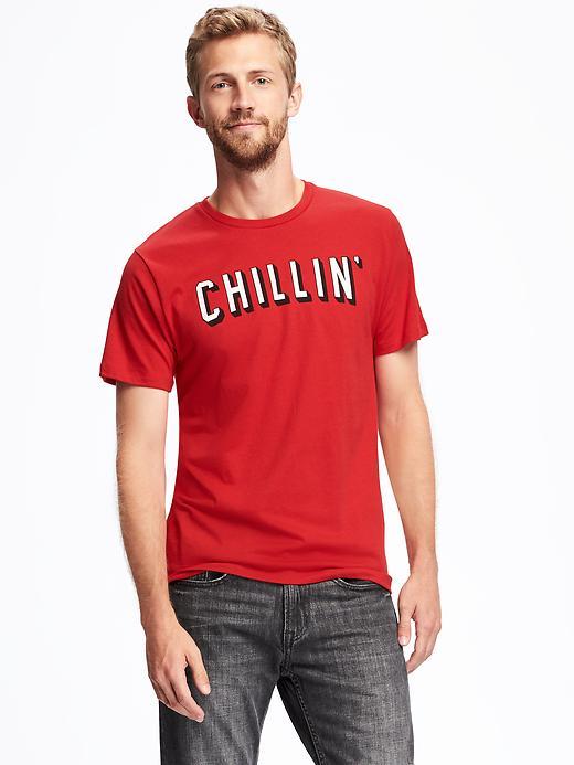 Old Navy Graphic Crew Neck Tee For Men - Robbie Red