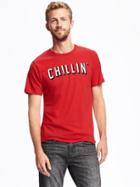 Old Navy Graphic Crew Neck Tee For Men - Robbie Red