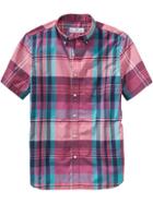 Old Navy Mens Slim Fit Patterned Shirts Size L Tall - Soft Red