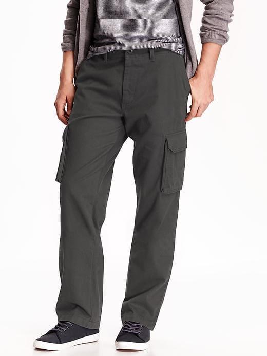 Old Navy Mens Broken-in Cargos For Men Gray Charles Size 32w