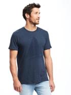 Old Navy Graphic Crew Neck Tee For Men - Cowboy Blue