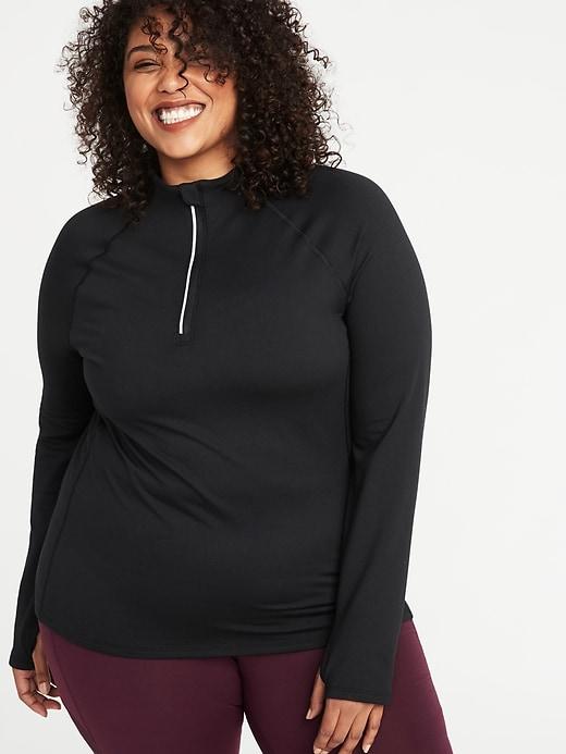 Semi-fitted Plus-size 1/4-zip Performance Jacket