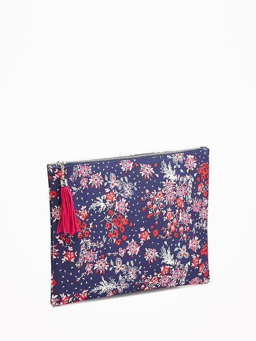 Old Navy Large Cosmetic Bag For Women - Navy Floral