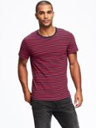 Old Navy Soft Washed Striped Crew Neck Tee For Men - In The Navy