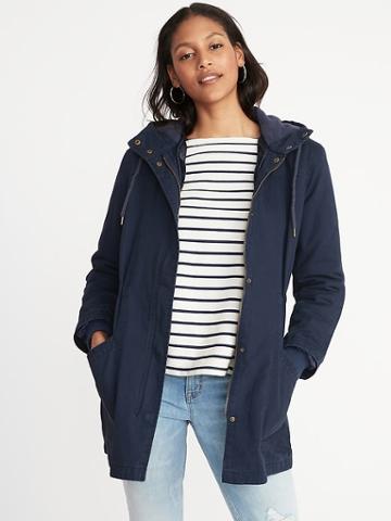Old Navy Womens 3-in-1 Hooded Utility Parka For Women In The Navy Size S