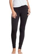 Womens Cross Front Panel Yoga Pants Size L Tall - Leopard