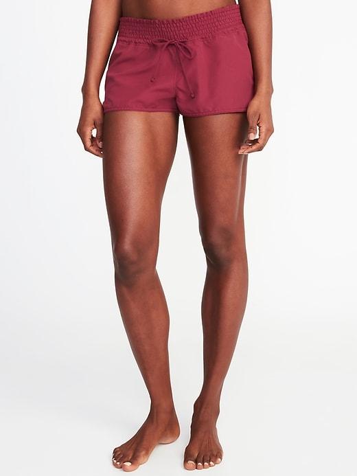 Old Navy Womens Drawstring Board Shorts For Women Golly Gee Garnet Size L