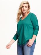 Old Navy Relaxed V Neck Plus Size Tee Size 1x Plus - Teal Tuesday