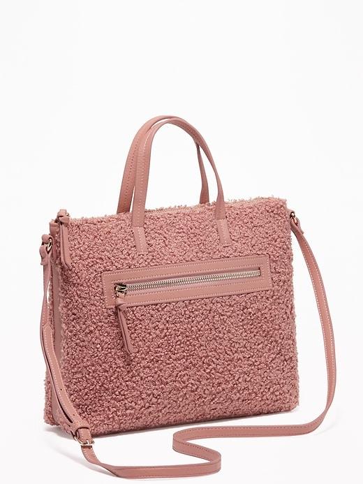 Old Navy Womens Sherpa Crossbody Bag For Women English Rose Size One Size