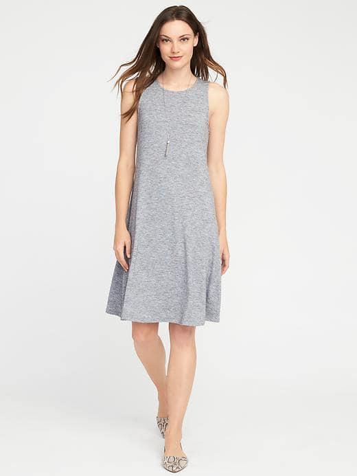 Old Navy Sleeveless Jersey Knit Swing Dress For Women - Heather Gray