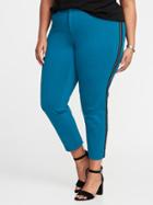 Mid-rise Secret-slim Pockets Plus-size Side-stripe Pixie Pants
