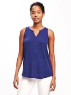 Old Navy Relaxed Curved Hem Tank For Women - Bluer Than Blue