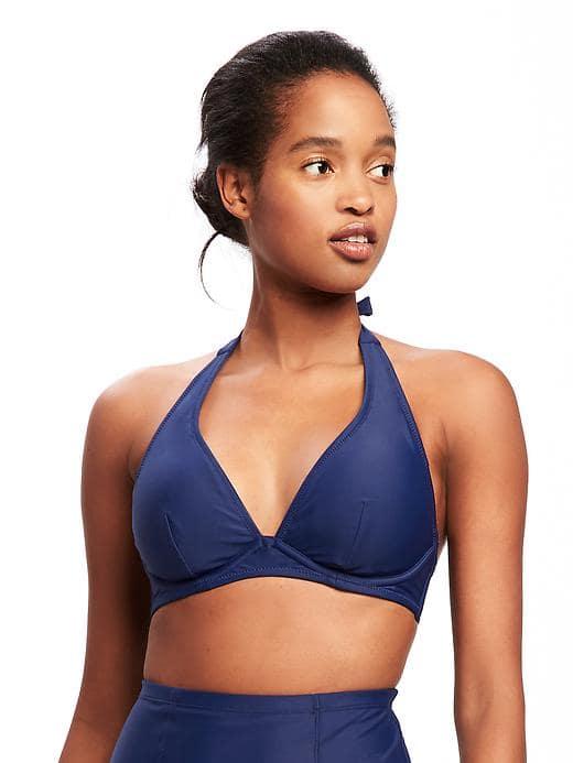 Old Navy Underwire Halter Bikini Top For Women - Night Flight