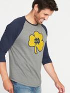 Old Navy Mens College-team Raglan-sleeve Tee For Men Notre Dame Size Xxl