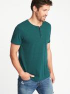 Old Navy Mens Pocket Henley For Men Heather Green Size M