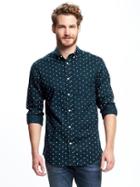 Old Navy Built In Flex Classic Shirt For Men - Color Me Blue