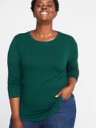 Old Navy Womens Luxe Plus-size Crew-neck Tee Botanical Green Size 2x