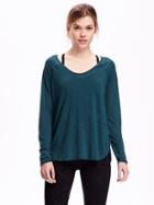 Old Navy Active Long Sleeve Top For Women - Kelp Forest