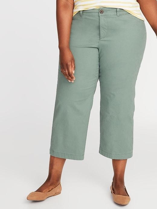 High-rise Secret-slim Pockets Plus-size Wide-leg Chinos