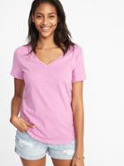 Old Navy Womens Everywear Slub-knit Tee For Women Raspberry Blush Size Xs