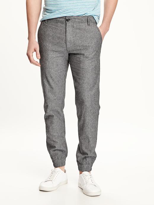 Old Navy Linen Blend Joggers For Men - Black Cat