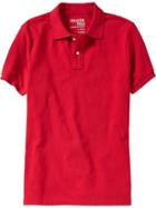 Old Navy Mens New Short Sleeve Pique Polos - Tomato Red