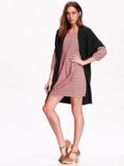 Old Navy Long Cocoon Cardigan Size L - Black