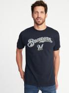Old Navy Mens Mlb Team Graphic Tee For Men Milwaukee Brewers Size S