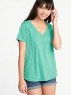 Old Navy Womens Everywear V-neck Tee For Women Kiss And Teal Size Xs