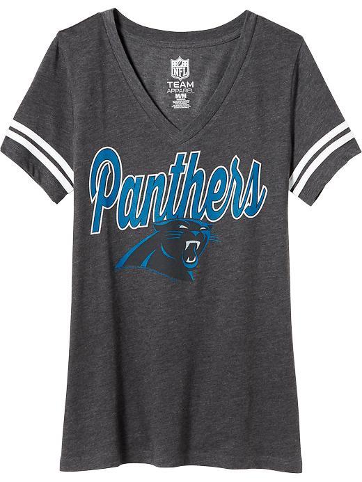 Old Navy Womens Nfl Sleeve Stripe Tee Size L - Panthers