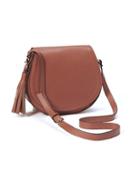 Old Navy Faux Leather Tassel Saddle Purse For Women - Cognac Brown
