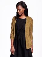 Old Navy Slub Knit Open Front Sweater For Women - Gathering Moss