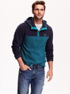 Old Navy Mens Mockneck Color Block Hoodie Size Xxl Big - Show And Teal